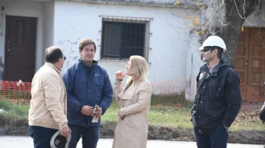 Saladillo: Salomón y Lordén visitaron la obra de la Circunvalación de la Av. Frocham