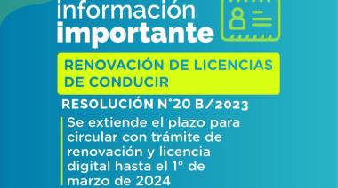Azul: Se extiende el plazo para circular con tramite de renovación y licencia digital