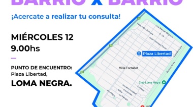 El Programa Municipal Barrio por Barrio llegará a Loma Negra