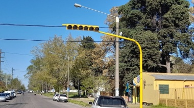 Olavarría: Nuevos semáforos en el cruce de avenida Colón y Junín