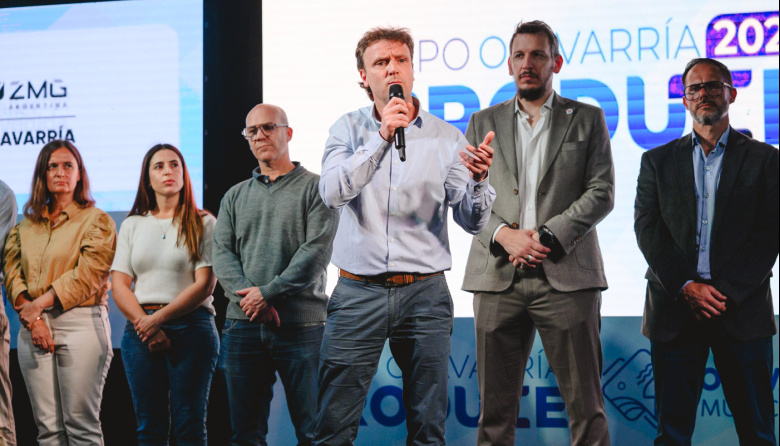 El intendente Wesner y el presidente del Banco Provincia Juan Cuattromo encabezaron la apertura Olavarría Produce 2025