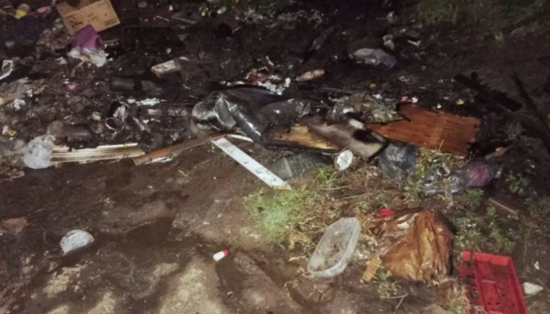 Bolívar: Bomberos Voluntarios trabajó en un incendio de basura en Centenario y Pueyrredón