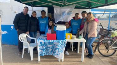 Roque Peréz: Sciaini presente en la campaña de vacunación antigripal