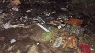 Bolívar: Bomberos Voluntarios trabajó en un incendio de basura en Centenario y Pueyrredón