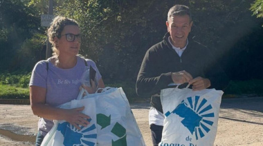 Campaña ambiental en Roque Pérez: entregan ecocestos y promueven el reciclado