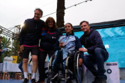 Bajo agua-nieve, Córsico y Sofía Luna ganaron la 27ª Maratón Dino Hugo Tinelli en Bolívar